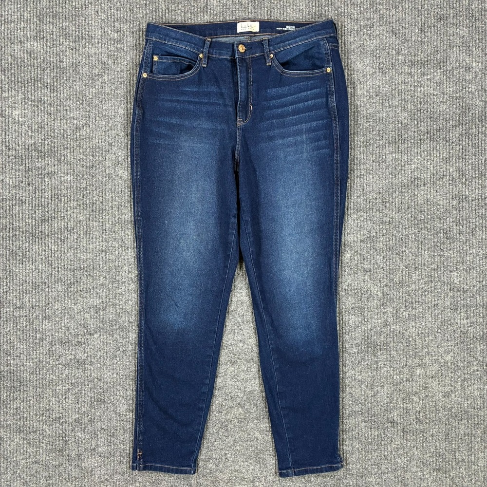Nicole Miller New York SOHO High Rise Ankle Skinny Jeans Women 10 Blue Denim